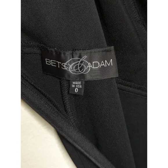 Betsy & Adam Mermaid Gown Size 0 Black Sleeveless Any Occasion Maxi Dress C2 - Picture 6 of 11